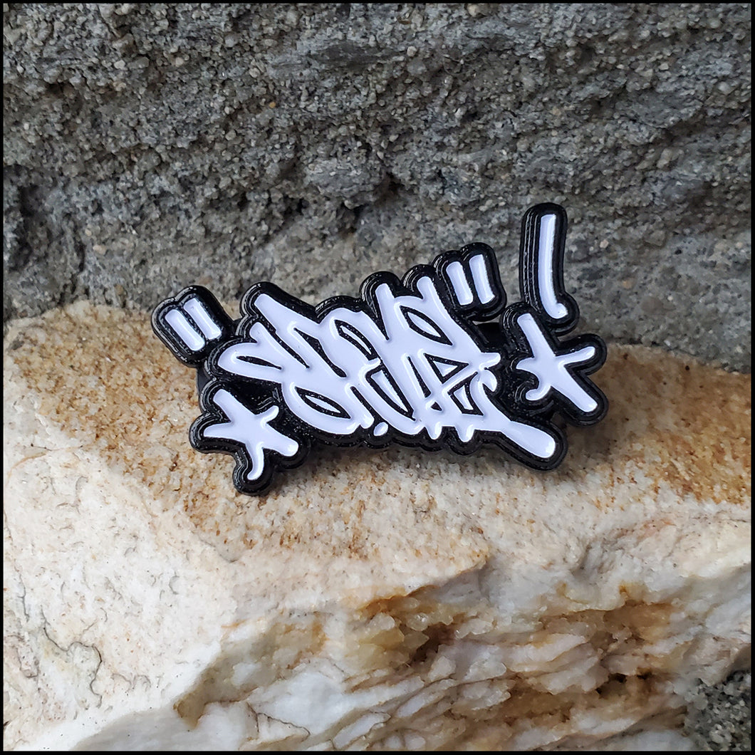 SP One Handstyle (White Tag, Black Outline) - Enamel Pin