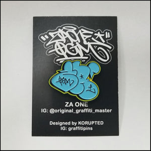 ZA ONE Blue Throwie - Enamel Pin