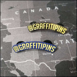 GRAFFITIPINS Logo Black & Blue Set - Enamel Pins