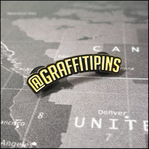 GRAFFITIPINS Logo in Black - Enamel Pin