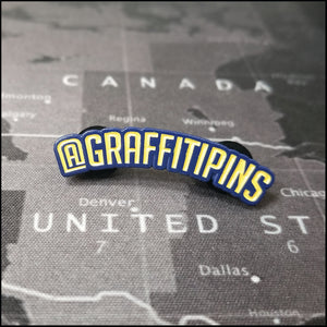 GRAFFITIPINS Logo in Blue - Enamel Pin