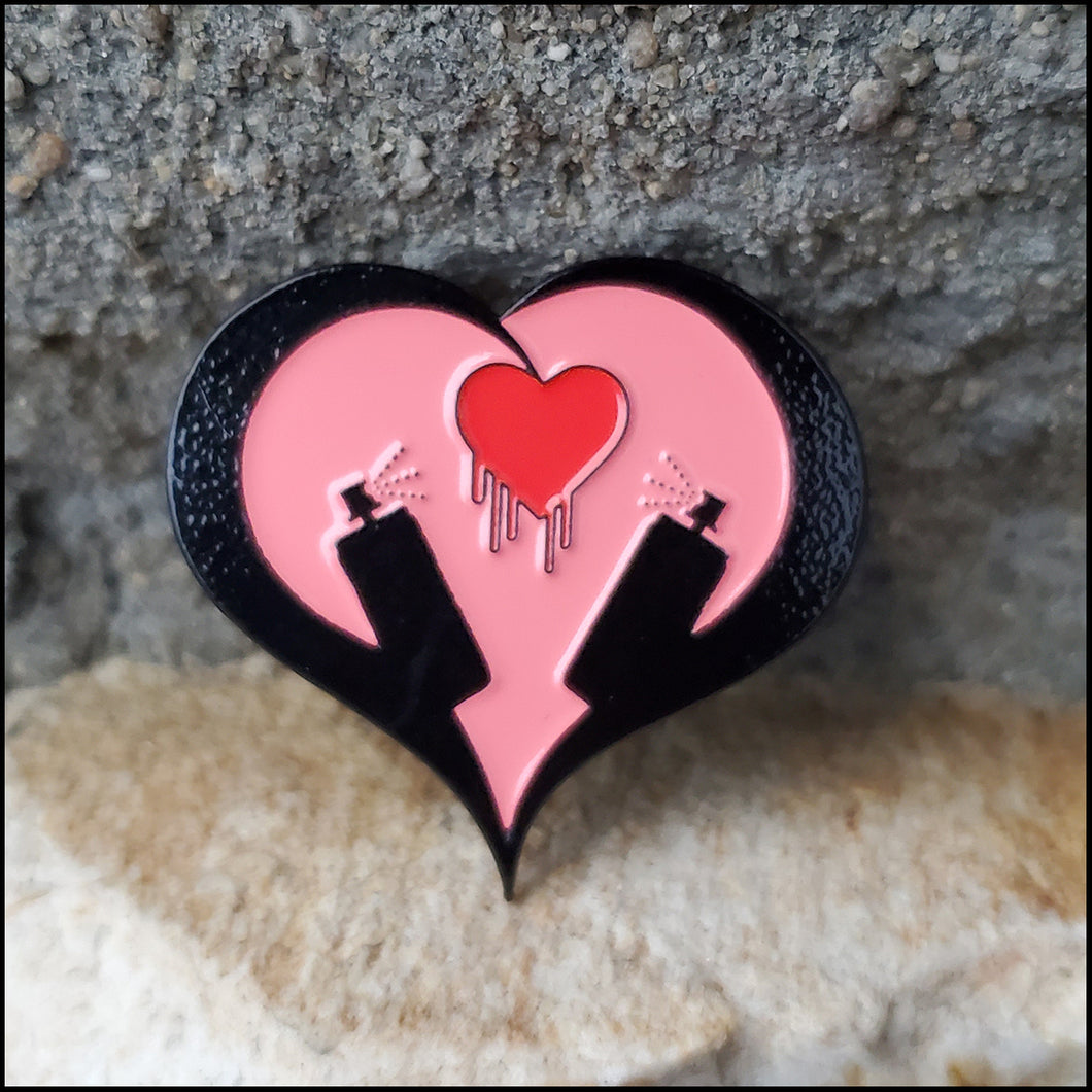Spray Your Heart Out (Pink) - Enamel Pin