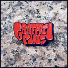 Simon Dee x Graffitipins Logo Orange Throwie Pin - Enamel Pin