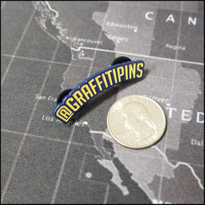 GRAFFITIPINS Logo in Blue - Enamel Pin
