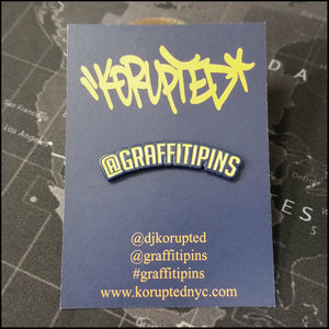 GRAFFITIPINS Logo in Blue - Enamel Pin