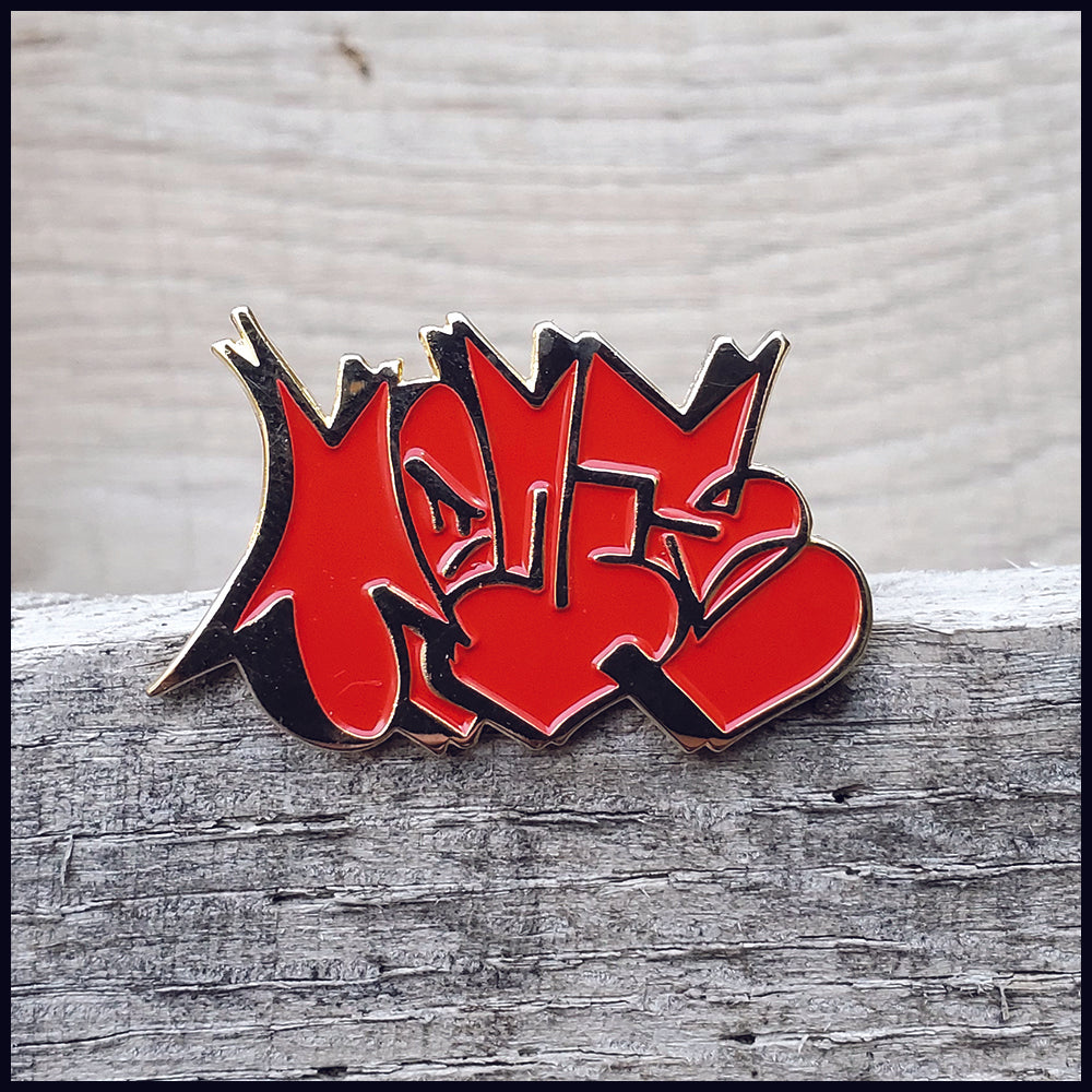 Tone Gold/Maroon Throwie v2.0 - Enamel Pin