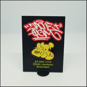 ZA ONE Yellow Throwie - Enamel Pin