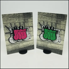 Stu Lime Green & Pink Throwie - Enamel Pin Set
