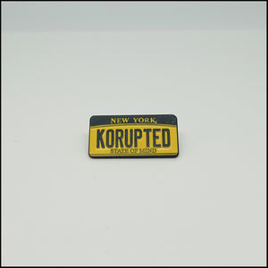 KORUPTED License Plate - Enamel Pin
