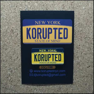 KORUPTED License Plate - Enamel Pin