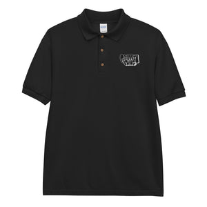 Simon Dee x Graffitipins (White Lettering) - Embroidered Polo Shirt