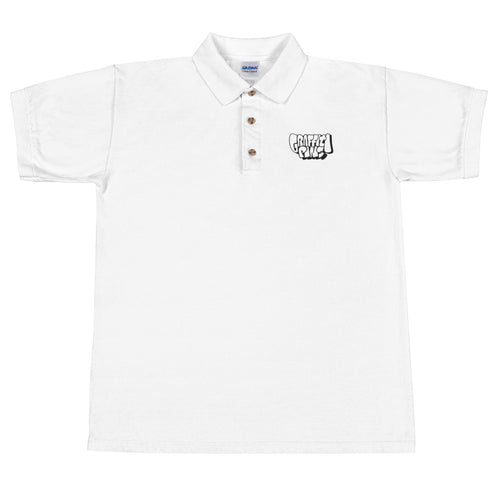Simon Dee x Graffitipins (Black Lettering) - Embroidered Polo Shirt