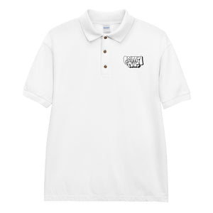 Simon Dee x Graffitipins (Black Lettering) - Embroidered Polo Shirt