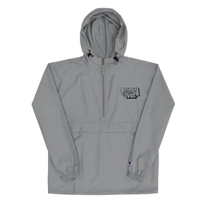 Simon Dee x Graffitipins (Black Lettering) - Embroidered Champion Packable Jacket