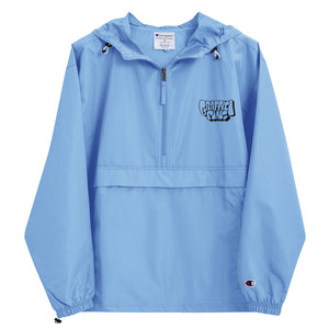 Simon Dee x Graffitipins (Black Lettering) - Embroidered Champion Packable Jacket