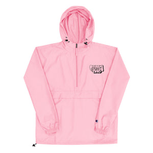 Simon Dee x Graffitipins (Black Lettering) - Embroidered Champion Packable Jacket