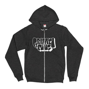 Simon Dee x Graffitpins (White Lettering) - Full Zip Hoodie Sweater