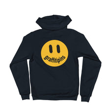 Graffitipins Smiley Face v2.0 (Back Design) - Full Zip Hoodie Sweater
