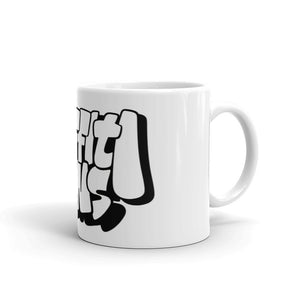 Simon Dee x Graffitipins (Black Lettering) - White Glossy Mug